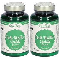 Produktbild von GreenFood Nutrition Multi Vitamin Chelate für Männer 180 Kapseln