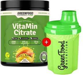 GreenFood Nutrition Performance Vitamin Citrate Pulver vegan inklusive 300ml Shaker – Bild 1 von 1
