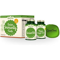 Produktbild von GreenFood Nutrition Senior Immunity Forte Kapseln Vegan für Senioren und Erwachsene inklusive Pillbox