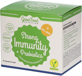 GreenFood Nutrition Strong Immunity & Probiotics mit Kräuter-Komplex, vegan und glutenfrei, 60 Kapseln – Bild 1 von 1