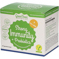 Produktbild von GreenFood Nutrition Strong Immunity & Probiotics mit Kräuter-Komplex, vegan und glutenfrei, 60 Kapseln
