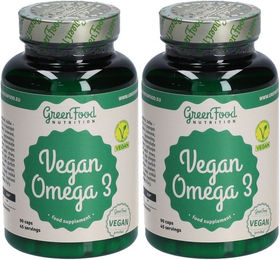 GreenFood NUTRITION Vegan Omega 3 6 9 Kapseln mit Leinöl 180 Stück – Bild 1 von 1