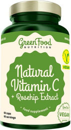 GreenFood Nutrition Vitamin C mit Hagebutten Extrakt Kapseln vegan für Kinder 60 Kapseln – Bild 1 von 1