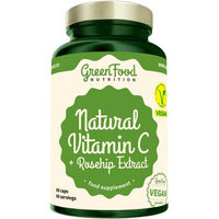 Produktbild von GreenFood Nutrition Vitamin C mit Hagebutten Extrakt Kapseln vegan für Kinder 60 Kapseln