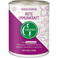 Produktbild von Greenic Rote Immunkraft Superfood-Mischung mit Kräuter-Komplex und Acerola Hagebutte Bio Vegan Trinkpulver 1000 g