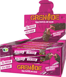 Grenade Proteinriegel Dunkle Schokolade Himbeere zuckerarm 12 x 60 g – Bild 1 von 1