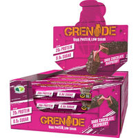 Produktbild von Grenade Proteinriegel Dunkle Schokolade Himbeere zuckerarm 12 x 60 g