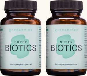 grenzenlos SUPER BIOTICS 12-in-1 Mikrobiom Komplex vegane magensaftresistente Kapseln ohne Inulin 120 Stück – Bild 1 von 2