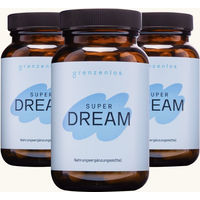 Produktbild von grenzenlos SUPER DREAM 9-in-1 Schlaf Komplex mit Baldrian, Lavendel und L-Tryptophan, 180 Kapseln, vegan, laktosefrei und glutenfrei