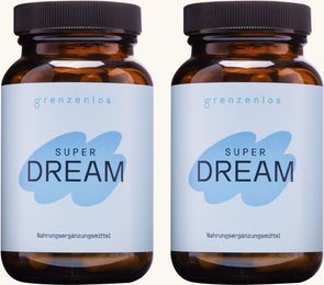 grenzenlos SUPER DREAM 9-in-1 Schlaf Komplex mit Baldrian, Lavendel und L-Tryptophan, vegan, laktosefrei und glutenfrei, 120 Kapseln – Bild 1 von 2