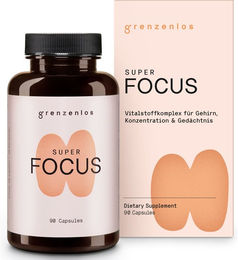grenzenlos® Super Focus Kapseln vegan laktosefrei und glutenfrei ohne Zusatzstoffe – Bild 1 von 3