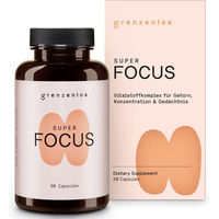 Produktbild von grenzenlos® Super Focus Kapseln vegan laktosefrei und glutenfrei ohne Zusatzstoffe