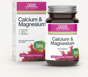 GSE Bio Calcium & Magnesium Complex mit Algenkalk Sango Tabletten vegan glutenfrei laktosefrei für Sportler – Bild 1 von 3