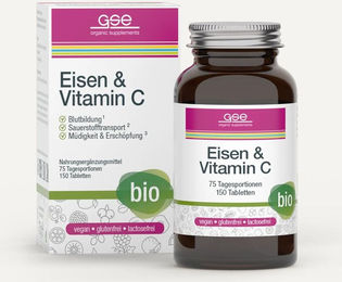 GSE Eisen & Vitamin C Complex Bio Vegan Tabletten – Bild 1 von 4