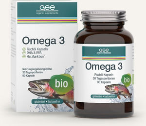 GSE Omega 3 Fischöl Kapseln Bio glutenfrei laktosefrei – Bild 1 von 4