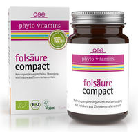 Produktbild von GSE phyto vitamins Folsäure Compact Bio Tabletten vegan für Erwachsene, Schwangere und Stillende 120 Stück