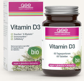 GSE Vitamin D3 Compact Bio Vegan Tabletten mit Flechten – Bild 1 von 4