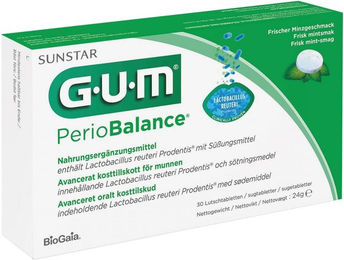 GUM PerioBalance Lutschtabletten Minzgeschmack vegetarisch 30 Stück – Bild 1 von 3