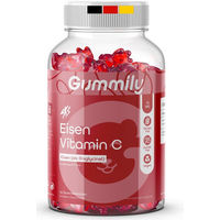 Produktbild von GUMMILY Eisen Gummies mit Vitamin C und Bisglycinat, vegan, zuckerfrei und glutenfrei, 60 Stück