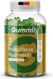 Gummily Kinder Ayurveda Hals Gummibärchen mit Kräuter-Komplex vegan zuckerfrei glutenfrei 60 Stück – Bild 1 von 1