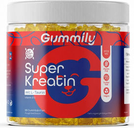 Gummily Kreatin Gummibärchen 5000 mg Creatin Monohydrat mit L-Taurin und Vitamin B12 vegan zuckerfrei glutenfrei – Bild 1 von 3