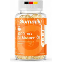 Produktbild von Gummily Premium Kürbiskernöl Kapseln vegan und glutenfrei 60 Stück