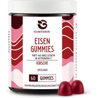 Produktbild von Gumtamin Eisen Gummibärchen vegan für Erwachsene