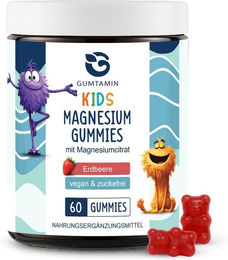 Gumtamin Magnesium Citrat Gummibärchen für Kinder vegan und zuckerfrei 150 Stück – Bild 1 von 2