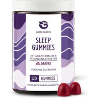 Produktbild von Gumtamin Melatonin Sleep vegane Gummibärchen 120 Stück