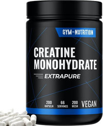 Gym Nutrition Creatin Monohydrat Kapseln Vegan 1000 mg 200 Kapseln – Bild 1 von 1
