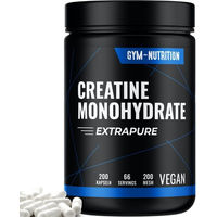 Produktbild von Gym Nutrition Creatin Monohydrat Kapseln Vegan 1000 mg 200 Kapseln