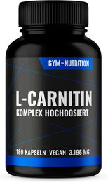 Gym Nutrition L-Carnitin Kapseln vegan ohne Zusatzstoffe 180 Stück – Bild 1 von 1