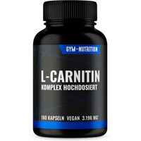 Produktbild von Gym Nutrition L-Carnitin Kapseln vegan ohne Zusatzstoffe 180 Stück