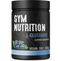Produktbild von Gym Nutrition L-Glutamin Pulver Blaubeere vegan zuckerfrei ohne Zusatzstoffe 500 g