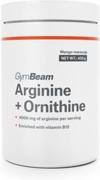 GymBeam Arginin Ornithin Pulver mit Vitamin B12 vegan zuckerfrei glutenfrei laktosefrei – Bild 1 von 1