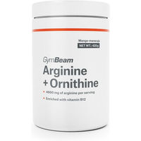 Produktbild von GymBeam Arginin Ornithin Pulver mit Vitamin B12 vegan zuckerfrei glutenfrei laktosefrei
