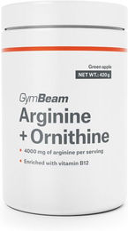 GymBeam Arginin Ornithin Pulver mit Vitamin B12 vegan zuckerfrei glutenfrei laktosefrei – Bild 1 von 1