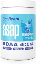 GymBeam BCAA 4:1:1 Aminosäuren Pulver mit Elektrolyten und Vitamin B6 Blaue Himbeere 375 g – Bild 1 von 4