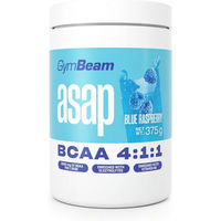 Produktbild von GymBeam BCAA 4:1:1 Aminosäuren Pulver mit Elektrolyten und Vitamin B6 Blaue Himbeere 375 g
