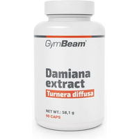 Produktbild von GymBeam Damiana-Extrakt Turnera diffusa Kapseln vegan glutenfrei laktosefrei 90 Stück