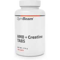 Produktbild von GymBeam HMB Kreatin Monohydrat Tabletten vegan glutenfrei laktosefrei 180 Stück