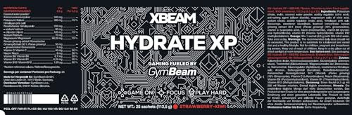 GymBeam Hydrate XP Elektrolyt-Vitamin-Komplex Pulver Erdbeere – Bild 1 von 2