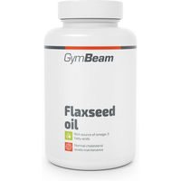 Produktbild von GymBeam Leinöl Kapseln mit Omega 3 6 9 und Vitamin E glutenfrei laktosefrei zuckerfrei 90 Stück