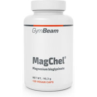 Produktbild von GymBeam MagChel Magnesium Bisglycinat Kapseln vegan glutenfrei laktosefrei 120 Stück