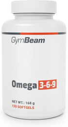 GymBeam Omega 3-6-9 Fettsäure-Komplex Kapseln, 120 Stück, laktosefrei und glutenfrei – Bild 1 von 2