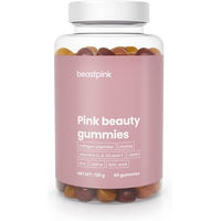 Produktbild von GymBeam Pink Beauty Gummies Beauty-Kollagen-Kombi mit Zink und Vitaminen für Frauen 60 Gummis
