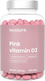 GymBeam Pink Vitamin D3 Kapseln für Frauen 120 Stück – Bild 1 von 2