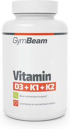 GymBeam Vitamin D3 + K1 + K2 Kapseln mit 2200 IE für Erwachsene 120 Stück – Bild 1 von 1
