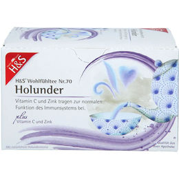 H&S Holunder Tee mit Vitamin C und Zink, 20 x 2,5 g Filterbeutel, vegan, glutenfrei und laktosefrei – Bild 1 von 6