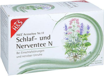 H&S Schlaf- und Nerventee N Nr. 11 mit Baldrian, Lavendel und Melisse, vegan, ohne Zusatzstoffe, 20 x 2 g Filterbeutel – Bild 1 von 6